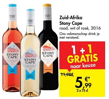 Promotions Zuid-afrika stony cape rood, wit of rosé, 2016 - Vins rouges - Valide de 30/10/2019 à 12/11/2019 chez Carrefour
