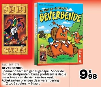 Promoties Beverbende - 999games - Geldig van 01/10/2019 tot 08/12/2019 bij Maxi Toys