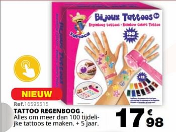 Promoties Tattoo regenboog - Tapioca - Geldig van 01/10/2019 tot 08/12/2019 bij Maxi Toys