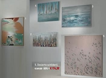Promoties Desierto schilderij - Bristol - Geldig van 30/10/2019 tot 23/11/2019 bij Overstock