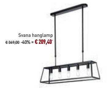 Promoties Svana hanglamp - Bristol - Geldig van 30/10/2019 tot 23/11/2019 bij Overstock