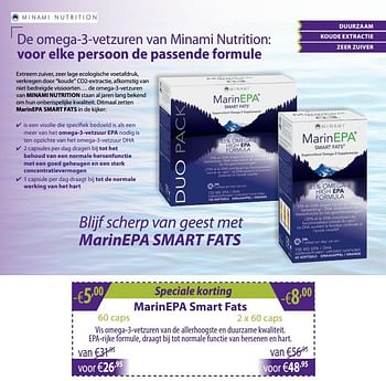 Promoties Marinepa smart fats - MarinEpa - Geldig van 01/11/2019 tot 02/12/2019 bij Mannavita
