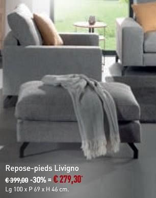 Promotions Repose-pieds livigno - Bristol - Valide de 30/10/2019 à 23/11/2019 chez Overstock