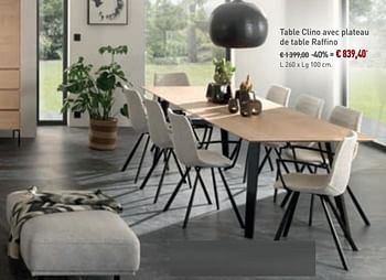 Promotions Table clino avec plateau de table raffino - Bristol - Valide de 30/10/2019 à 23/11/2019 chez Overstock