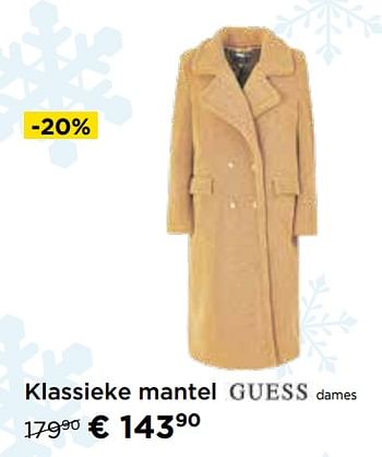 Promoties Klassieke mantel guess dames - Guess - Geldig van 01/11/2019 tot 27/11/2019 bij Molecule
