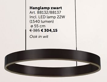 Promoties Hanglamp zwart - Huismerk - Zelfbouwmarkt - Geldig van 05/11/2019 tot 02/12/2019 bij Zelfbouwmarkt