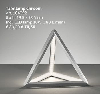Promoties Tafellamp chroom - Huismerk - Zelfbouwmarkt - Geldig van 05/11/2019 tot 02/12/2019 bij Zelfbouwmarkt
