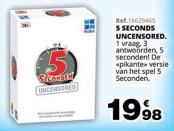 Promoties 5 seconds uncensored - Megableu - Geldig van 01/10/2019 tot 08/12/2019 bij Maxi Toys