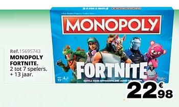 Promoties Monopoly fortnite - Hasbro - Geldig van 01/10/2019 tot 08/12/2019 bij Maxi Toys