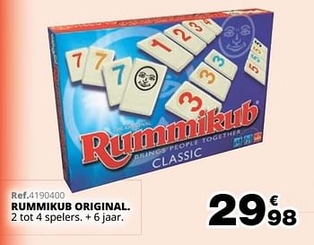 Promoties Rummikub original - Goliath - Geldig van 01/10/2019 tot 08/12/2019 bij Maxi Toys