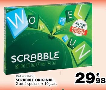 Promoties Scrabble original - Mattel - Geldig van 01/10/2019 tot 08/12/2019 bij Maxi Toys