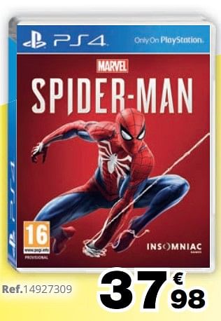 Promoties Spider-man - Insomniac Games - Geldig van 01/10/2019 tot 08/12/2019 bij Maxi Toys