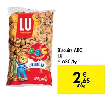 Promotions Biscuits abc lu - Lu - Valide de 30/10/2019 à 12/11/2019 chez Carrefour
