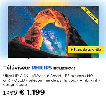 Promotions Téléviseur philips 55oled803-12 - Philips - Valide de 01/11/2019 à 27/11/2019 chez Molecule