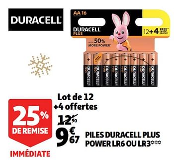 Promotions Piles duracell plus power lr6 ou lr3 - Duracell - Valide de 05/11/2019 à 01/12/2019 chez Auchan Ronq