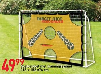 Promoties Voetbaldoel met trainingsswand - Huismerk - Deproost - Geldig van 28/10/2019 tot 06/12/2019 bij Deproost