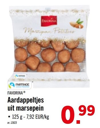 Promoties Aardappeltjes uit marsepein - Favorina - Geldig van 12/11/2019 tot 16/11/2019 bij Lidl