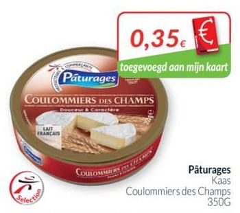 Promoties Pâturages kaas coulommiers des champs - Paturages - Geldig van 01/11/2019 tot 30/11/2019 bij Intermarche