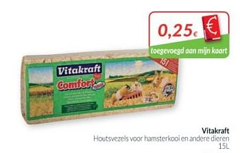Promotions Vitakraft houtsvezels voor hamsterkooi en andere dieren - Vitakraft - Valide de 01/11/2019 à 30/11/2019 chez Intermarche