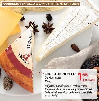 Promoties Charlatan bierkaas de moerenaar - Kaasboerderij De Moerenaar - Geldig van 06/11/2019 tot 12/11/2019 bij Alvo