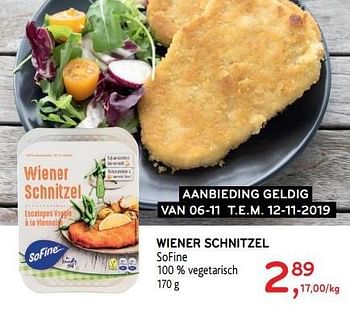 Promotions Wiener schnitzel sofine - SO FINE - Valide de 06/11/2019 à 12/11/2019 chez Alvo