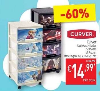 Promoties Curver ladekast d lades sta-wars of frozen - Curver - Geldig van 05/11/2019 tot 11/11/2019 bij Intermarche