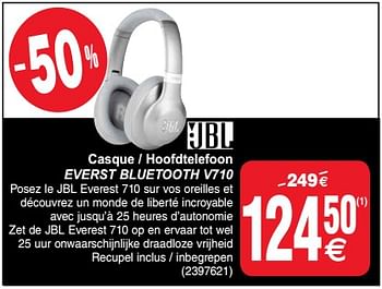 Promoties Jbl casque - hoofdtelefoon everst bluetooth v710 - JBL - Geldig van 05/11/2019 tot 18/11/2019 bij Cora