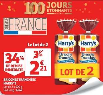 Promotions Brioches tranchées harry`s - Harry's - Valide de 06/11/2019 à 12/11/2019 chez Auchan Ronq
