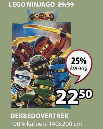 Promoties Dekbedovertrek lego ninjago - Huismerk - Jysk - Geldig van 04/11/2019 tot 17/11/2019 bij Jysk