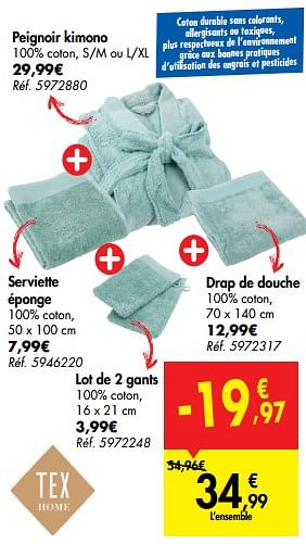 Peignoir discount carrefour tex