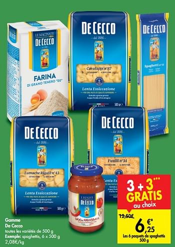 Promotions Gamme de cecco spaghettis - De Cecco - Valide de 06/11/2019 à 18/11/2019 chez Carrefour