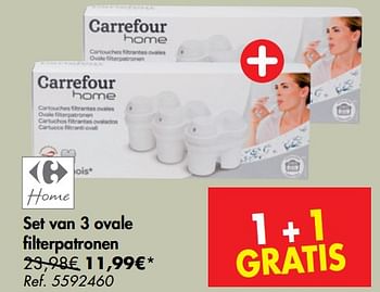 Promoties Set van 3 ovale filterpatronen - Carrefour Home - Geldig van 06/11/2019 tot 18/11/2019 bij Carrefour