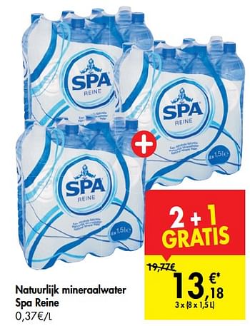 Promoties Natuurlijk mineraalwater spa reine - Spa - Geldig van 06/11/2019 tot 18/11/2019 bij Carrefour