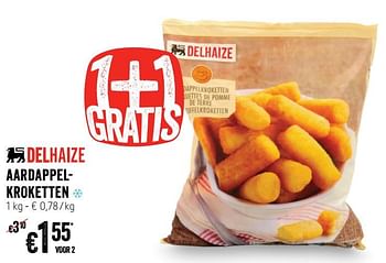 Promoties Aardappelkroketten - Huismerk - Delhaize - Geldig van 07/11/2019 tot 13/11/2019 bij Delhaize