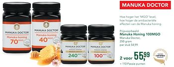 Promoties Manuka honing 100mgo - Manuka Doctor - Geldig van 04/11/2019 tot 01/12/2019 bij Holland & Barret