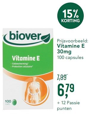Promoties Vitamine e - Biover - Geldig van 04/11/2019 tot 01/12/2019 bij Holland & Barret