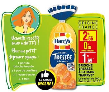 Promoties Brioche tressée à la main harrys - Harry's - Geldig van 06/11/2019 tot 17/11/2019 bij Coccinelle