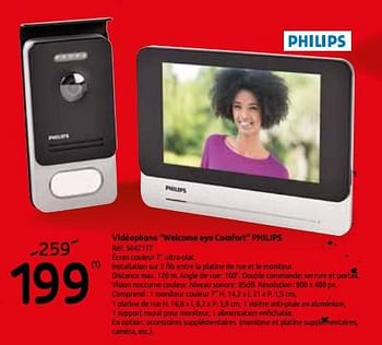 Promoties Vidéophone welcome eye comfort philips - Philips - Geldig van 13/11/2019 tot 03/12/2019 bij Brico