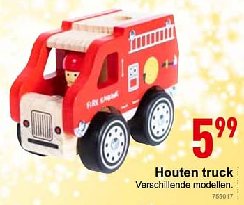 Promoties Houten truck - Huismerk - Trafic  - Geldig van 30/10/2019 tot 06/12/2019 bij Trafic