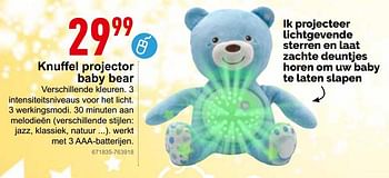 Promotions Knuffel projector baby bear - Chicco - Valide de 30/10/2019 à 06/12/2019 chez Trafic