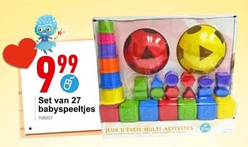 Promoties Set van 27 babyspeeltjes - Huismerk - Trafic  - Geldig van 30/10/2019 tot 06/12/2019 bij Trafic