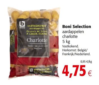 Promotions Boni selection aardappelen charlotte - Boni - Valide de 06/11/2019 à 19/11/2019 chez Colruyt