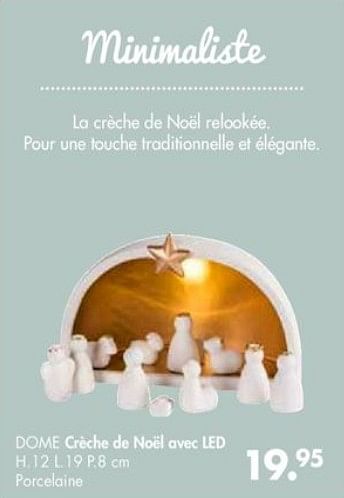 Promoties Dome crèche de avec led - Huismerk - Casa - Geldig van 28/10/2019 tot 24/11/2019 bij Casa