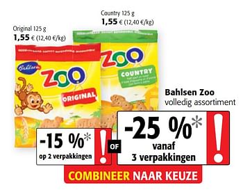 Promoties Bahlsen zoo volledig assortiment - Bahlsen - Geldig van 06/11/2019 tot 19/11/2019 bij Colruyt