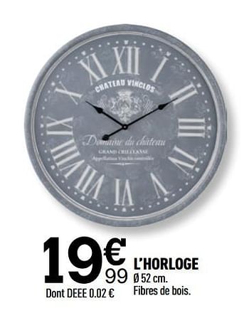 Promoties L`horloge - Huismerk - Centrakor - Geldig van 04/11/2019 tot 16/11/2019 bij Centrakor