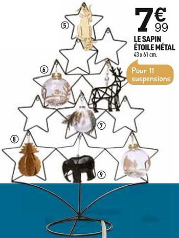 Promoties Le sapin étoile métal - Huismerk - Centrakor - Geldig van 04/11/2019 tot 25/11/2019 bij Centrakor