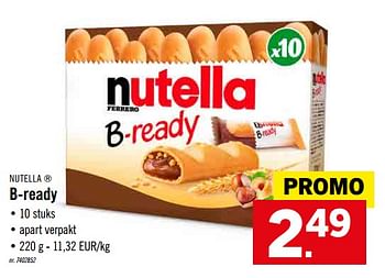 Promoties B-ready - Nutella - Geldig van 18/11/2019 tot 23/11/2019 bij Lidl