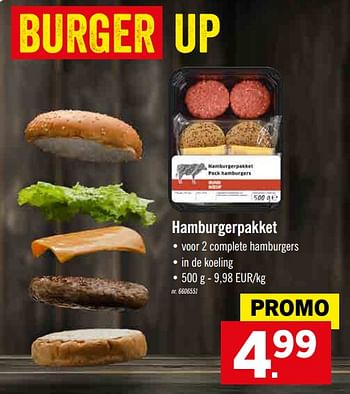 Promoties Hamburgerpakket - Huismerk - Lidl - Geldig van 18/11/2019 tot 23/11/2019 bij Lidl