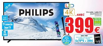 Promotions Philips tv led - led-tv 50ups6203-12 - Philips - Valide de 12/11/2019 à 25/11/2019 chez Cora