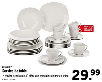 ERNESTO® Service de table en porcelaine, 18 pièces